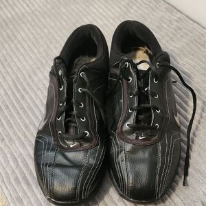Nike Men's Black Leather Golf Cleats